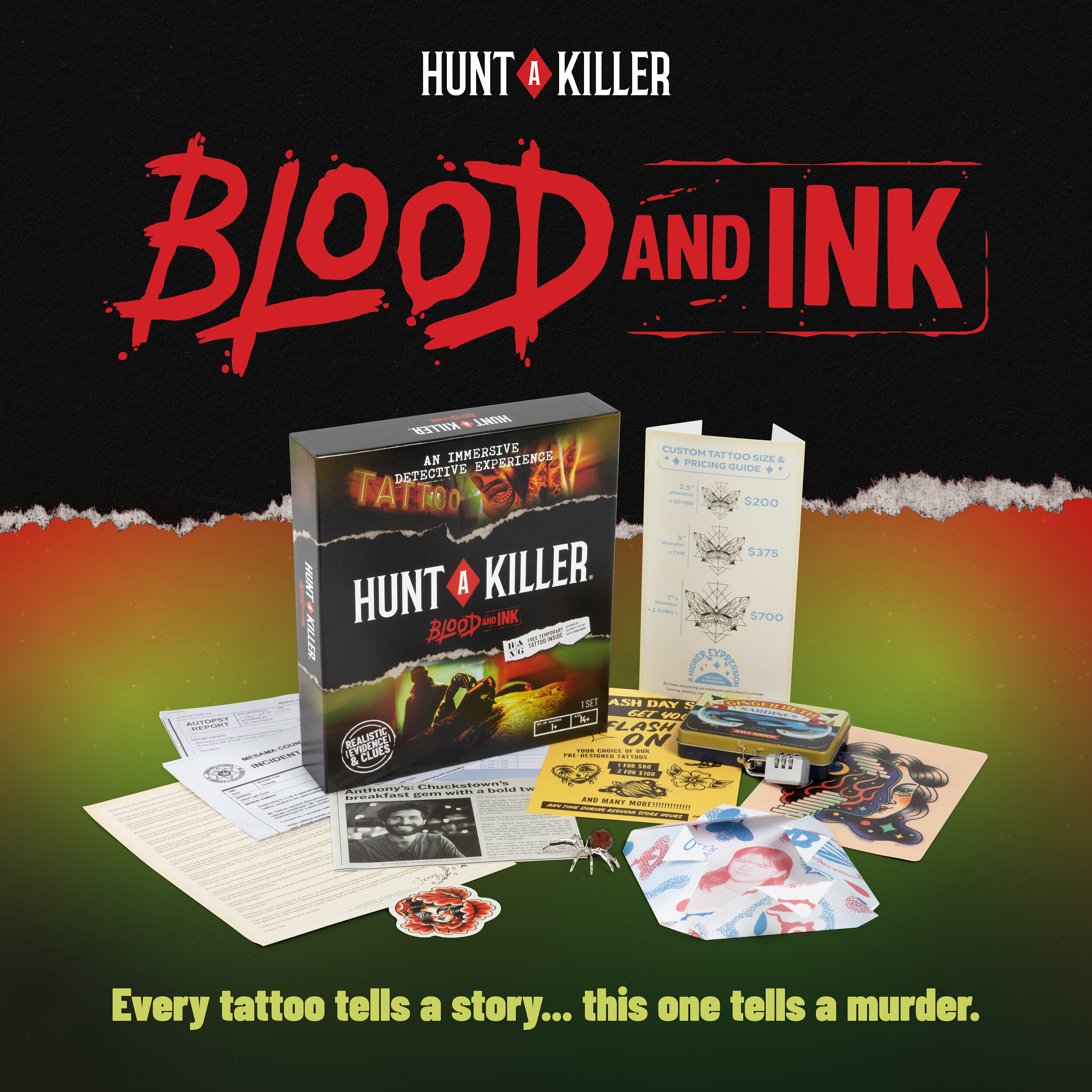 HUNT A KILLER LAUNCHES BLOOD &amp; INK GAME WITH CELEBRITY T