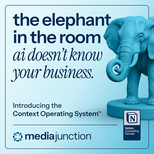 Media Junction introduces the Context Operating System™, a framework for addressing Knowledge Scatter and giving AI the business context it needs.