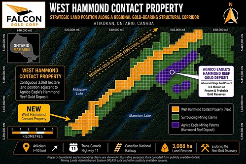 Image 1. West Hammond Contact Property in relation to Agnico Eagles’s Hammond Reef Image 1. West Hammond Contact Property in relation to Agnico Eagles’s Hammond Reef
