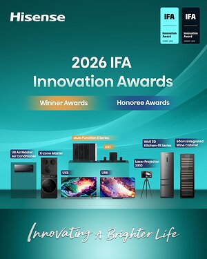 هايسنس تحصد جوائز الابتكار وتحقق إنجازات تكنولوجية بارزة خلال معرض "IFA 2026"الدولي في برلين