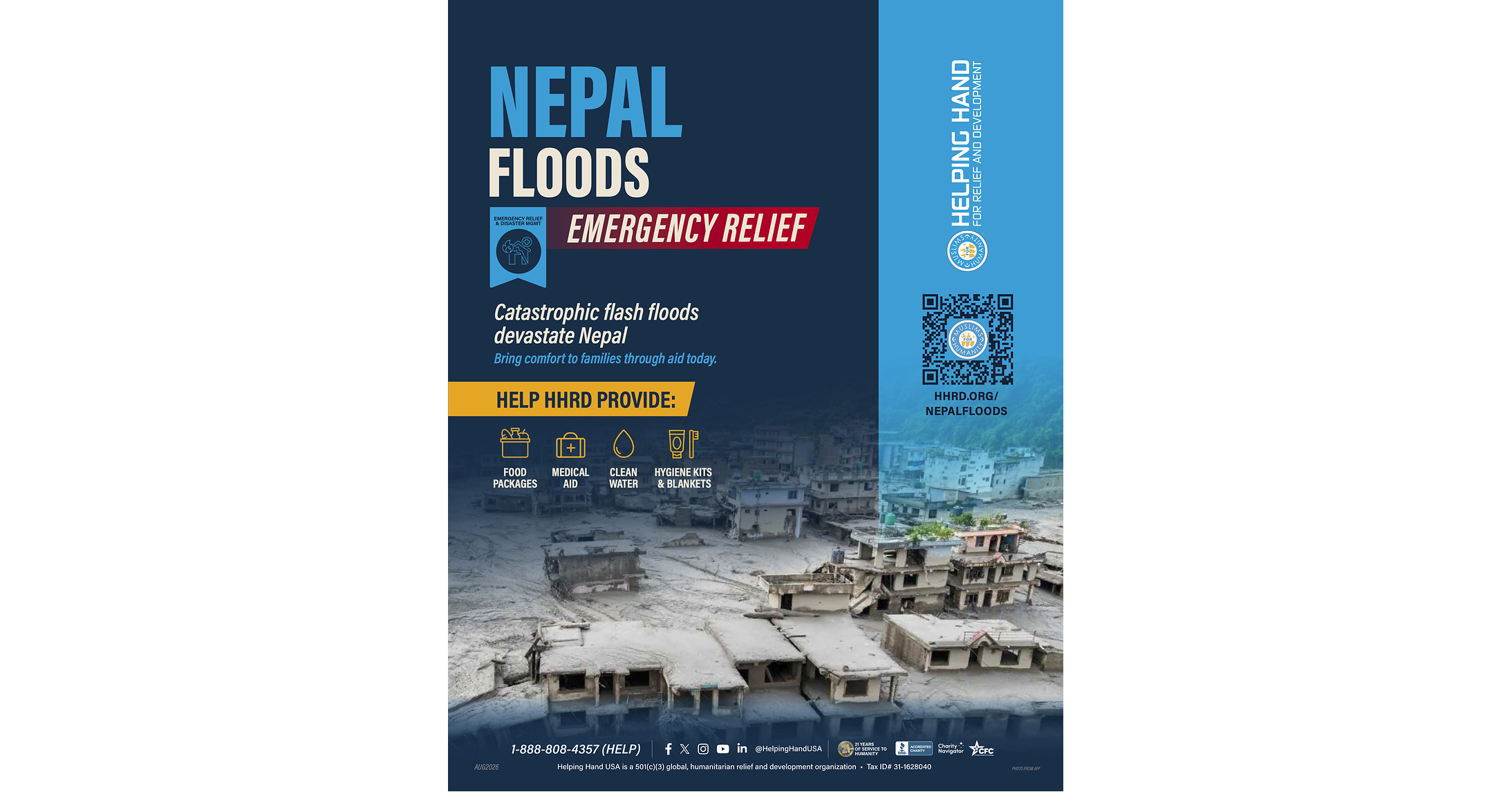HHRD Launches $250,000 Emergency Appeal to Support Families Affected by Devastating Nepal Floods