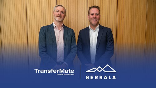 Gary Conroy, President and Chief Commercial Officer at TransferMate, and Jan Bakker, SVP Payments at Serrala This image opens in the lightbox