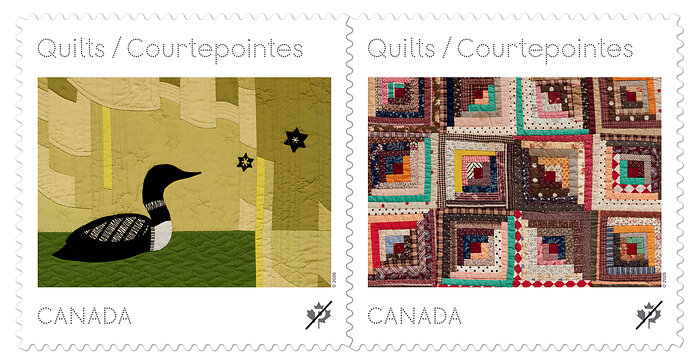 Stamps celebrating quilt-making