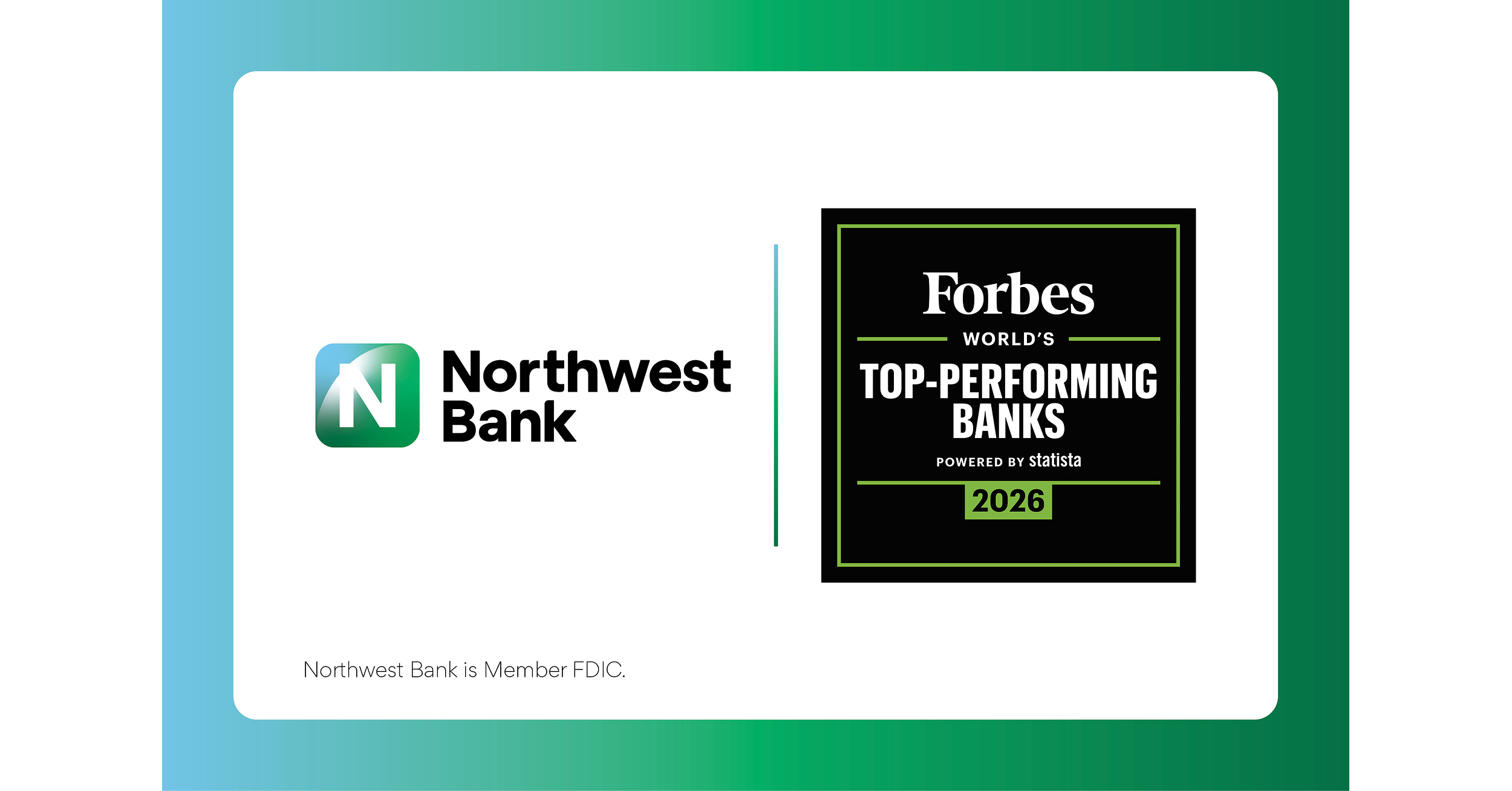 Northwest Bank Recognized in Forbes' World's Top Performing Banks 2026