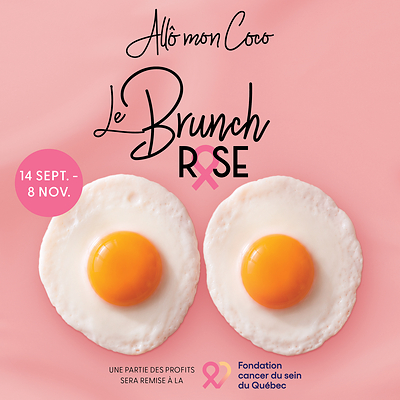 Le Brunch Rose d'Allô mon Coco, en soutien à la Fondation cancer du sein du Québec, revient pour une troisième année