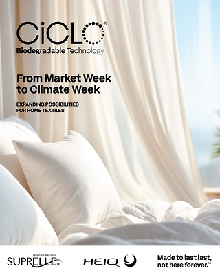 CiCLO® Technology Expands Across Home Textiles from Market Week to Climate Week
