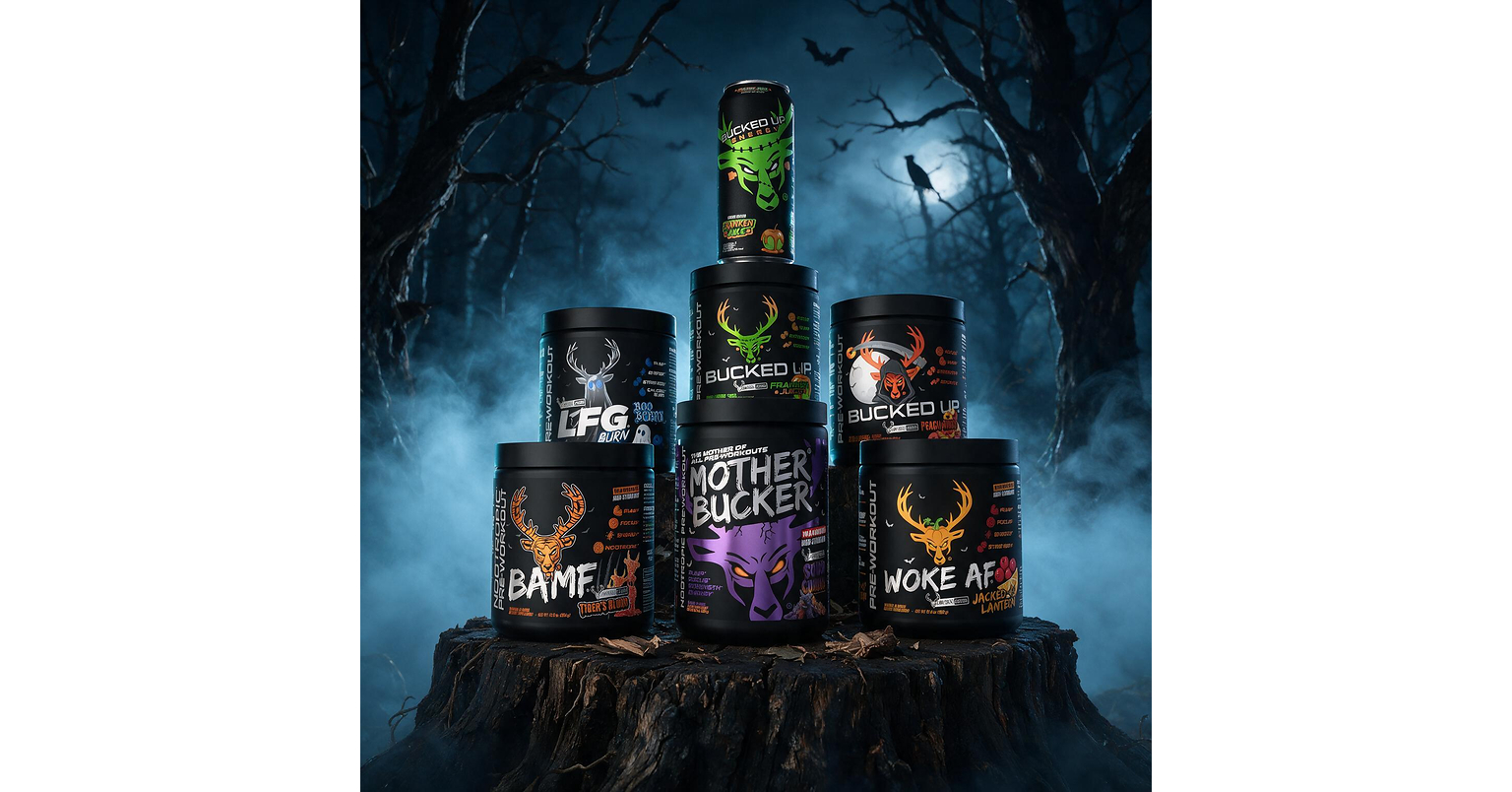 Bucked Up® Drops Six Limi-Dead Edition Halloween Pre-Workout Flavors and a Caramel Apple Energy Drink