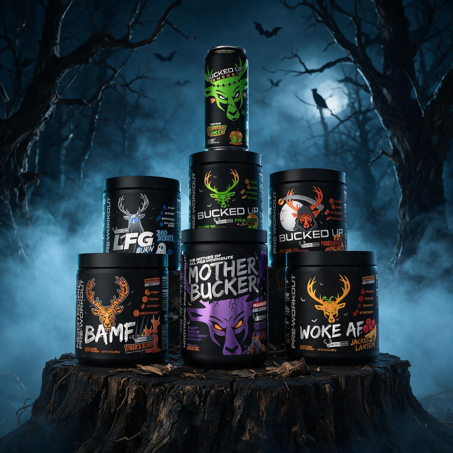 Bucked Up® Drops Six Limi-Dead Edition Halloween Pre-Workout Flavors and a Caramel Apple Energy Drink