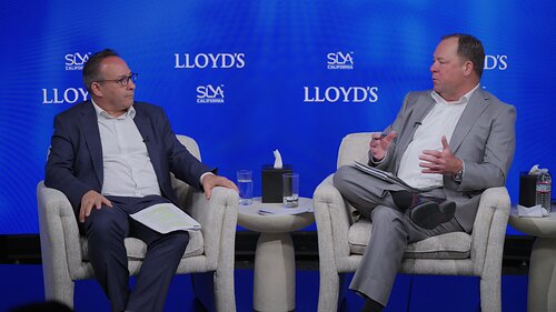 Lloyd's Americas President Marc Lipman (left) and SLACAL CEO & Executive Director Benjamin J. McKay (right) talk about how California has always been new and innovative—“a land of firsts and opportunity.”