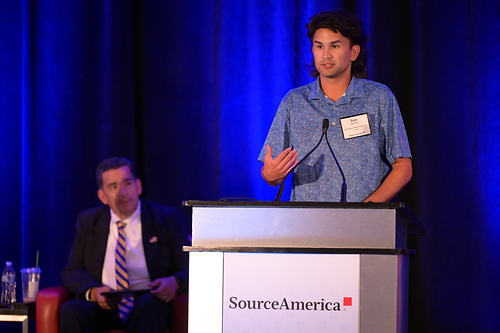Self-advocate Zane Sanford from VersAbility Resources, Inc. speaking at the 2025 Grassroots Advocacy Conference Self-advocate Zane Sanford from VersAbility Resources, Inc. speaking at the 2025 Grassroots Advocacy Conference