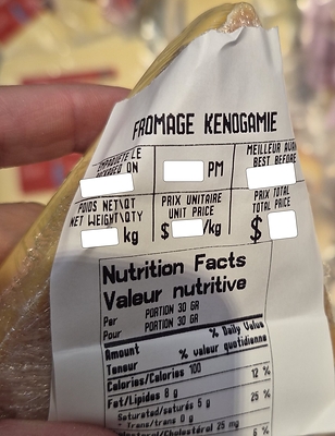 Kénogami étiquette Kénogami étiquette