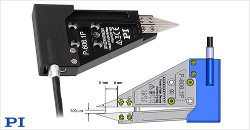 PI’s flexure guided micro-gripper provides force control to 0.005N for micro optics and photonics test and assembly automation. PI’s flexure guided micro-gripper provides force control to 0.005N for micro optics and photonics test and assembly automation.
