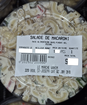 Salade de macaroni Salade de macaroni