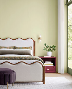 Wall Color: Celery SW 6421; Nightstand Color: Kirsch Red SW 6313