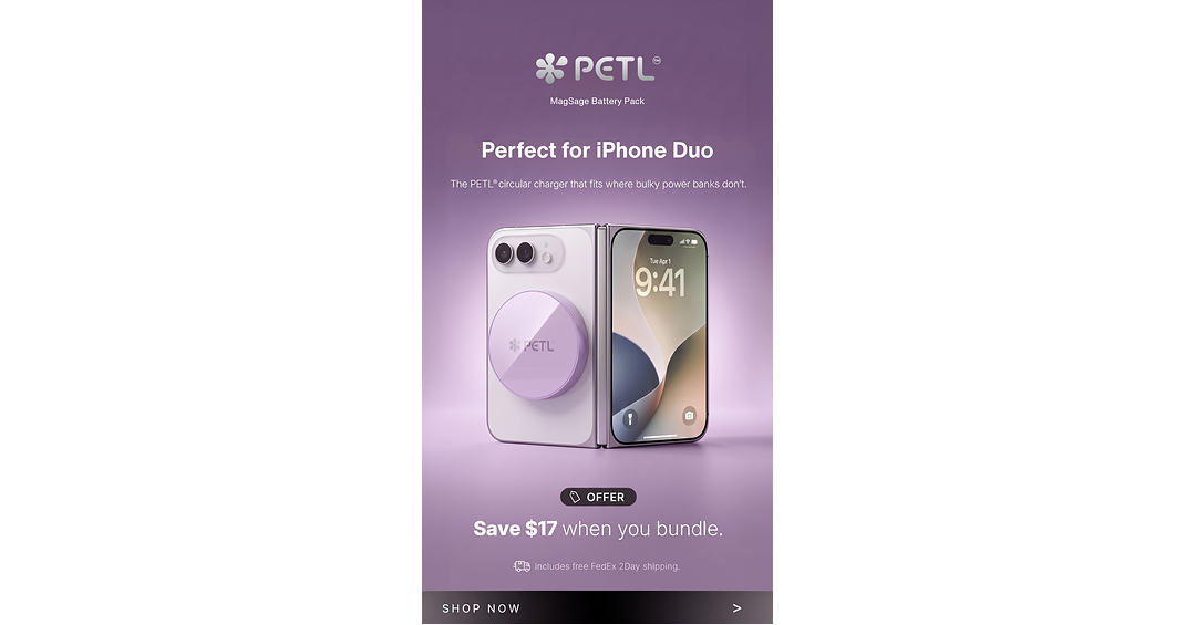 PETL Introduces PETL 2 Plus: A Full Extra Charge for Your iPhone Duo in a 5,000mAh MagSafe Battery