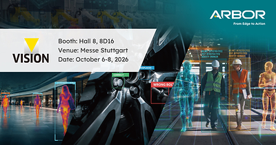 ARBOR Technology to Showcase Edge AI Vision Innovations at VISION 2026