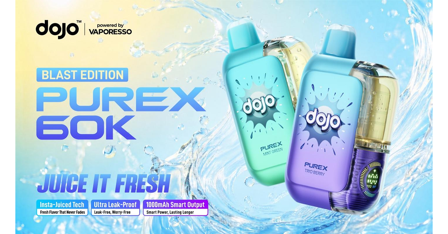 DOJO PUREX 60K Introduces Blast Edition: Five New Flavors for the World's First INSTA-JUICED™ Vape