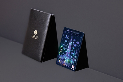 LOTTE HOTEL REWARDS Exclusive Travel Pass, designed with traditional mother-of-pearl and longevity motifs
