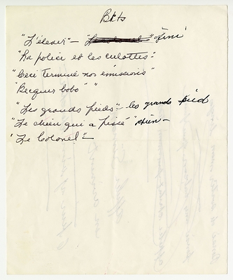 Bits et sketches. Entre 1954 et 1982. Archives nationales à Montréal. Créatrice : Rose Ouellette. Bits et sketches. Entre 1954 et 1982. Archives nationales à Montréal. Créatrice : Rose Ouellette.
