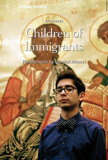 The New York Times. Children of Immigrants. Art by Guillermo Esparza. All Rights Reserved.