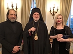 Guillermo Esparza, Maria Stalin-Andriasova and His Eminence Greek Orthodox Archbishop Elpidophoros of North and South Americas, Ecumenical Patriarchate, Istanbul, Turkey. All Rights Reserved.