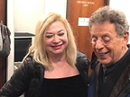 The Juilliard School Alumni Press Office: composer Philip Glass and his long-time artistic colleague Maria Stalin-Andriasova of Godfrey Reggio | Philip Glass Film Studios. All Rights Reserved.