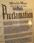 Office of the Mayor. New York City. Proclamation. Guillermo Esparza, Artist-in-Residence. The Basilica of St. Patrick's Old Cathedral.