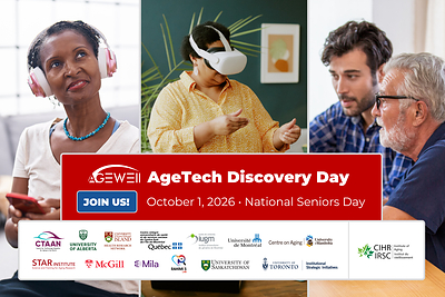Nine locations across seven provinces to mark National Seniors Day with AGE-WELL AgeTech Discovery Day events