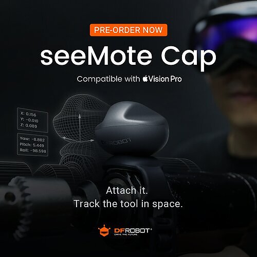 DFRobot seeMote cap now available for preorder, bringing real tools into spatial computing. DFRobot seeMote cap now available for preorder, bringing real tools into spatial computing.