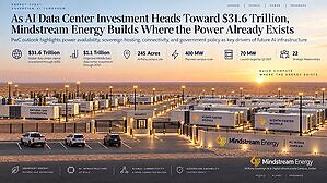 As AI Data Center Investment Heads Toward $31.6 Trillion, Mindstream Energy Builds Where the Power Already Exists