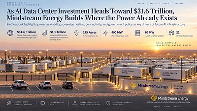 Mindstream Energy's planned 245-acre Al-Risha Sovereign AI & Digital Infrastructure Campus in Jordan is designed to scale to approximately 400 MW, with an initial 70 MW deployment targeted for Q2 2027. The all-modular campus integrates on-site natural gas generation, modular AI/HPC infrastructure, secure connectivity, and physical security. Mindstream Energy's planned 245-acre Al-Risha Sovereign AI & Digital Infrastructure Campus in Jordan is designed to scale to approximately 400 MW, with an initial 70 MW deployment targeted for Q2 2027. The all-modular campus integrates on-site natural gas generation, modular AI/HPC infrastructure, secure connectivity, and physical security.