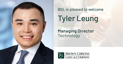 BGL Welcomes Tyler Leung as Managing Director in Technology Investment Banking
