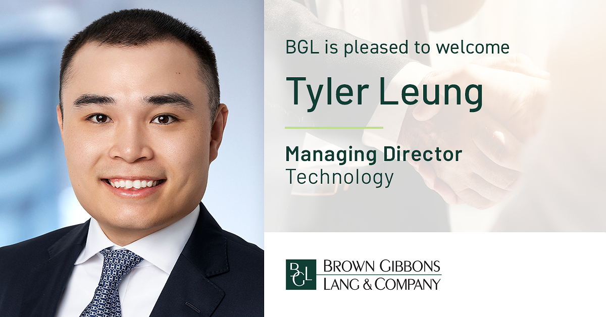 BGL Welcomes Tyler Leung as Managing Director in Technology Investment Banking
