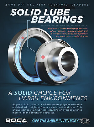 Boca Bearing Company Expands Mounted Unit Line with Solid Lubrication for Maintenance-Free Performance