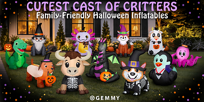 Gemmy Unveils the Cutest Cast of Inflatable Critters for Halloween