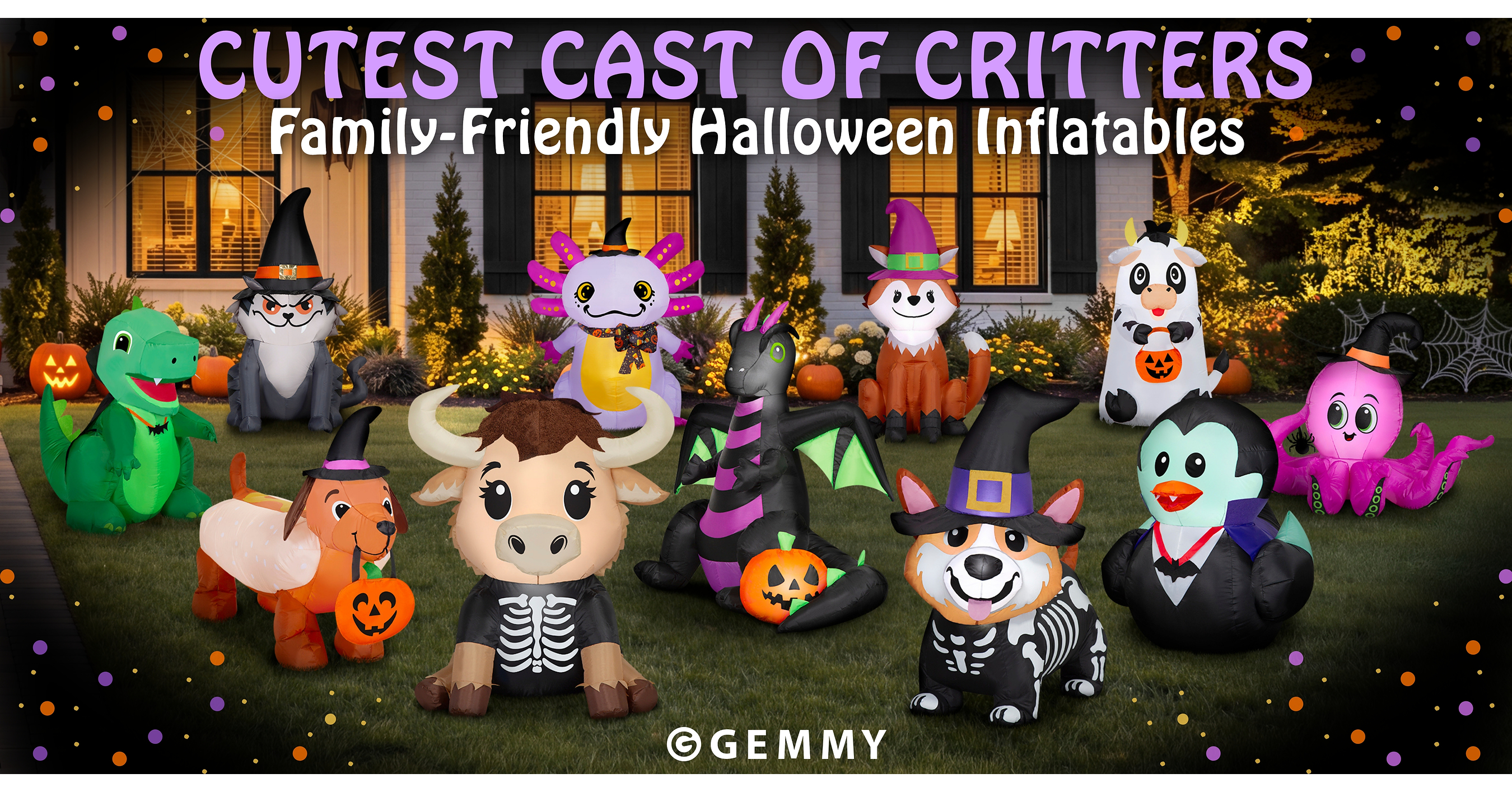 Gemmy Unveils the Cutest Cast of Inflatable Critters for Halloween