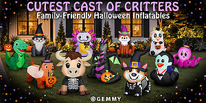 Gemmy Unveils the Cutest Cast of Inflatable Critters for Halloween