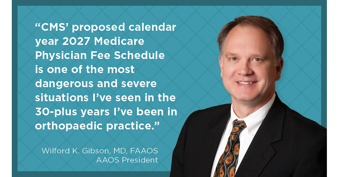 AAOS submits comment letter to CMS on Physician Fee Schedule