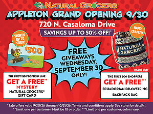 Natural Grocers® Opens Its Doors in Appleton, Wisconsin, With a Grand Opening Celebration on September 30, 2026