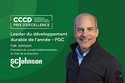 Kathleen McLaughlin, de Walmart, et Fisk Johnson, de SC Johnson, remportent le prix Leader du développement durable de l'année du Conseil canadien du commerce de détail