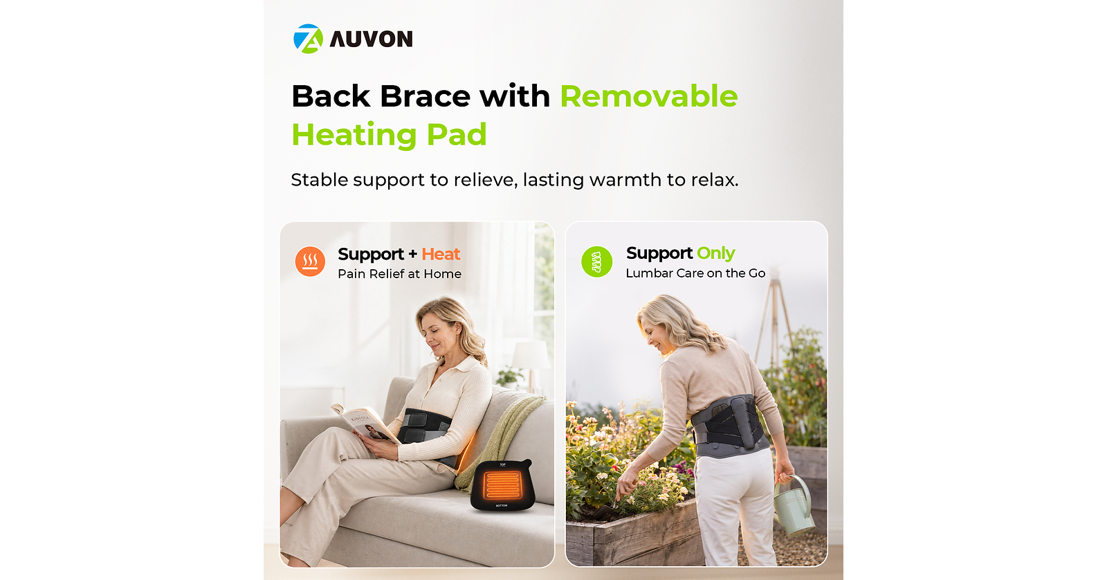 AUVON Launches HT2121: Structured Back Support with Optional Soothing Heat for Everyday Comfort