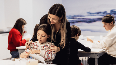 En famille at the MAC for Les Journées de la culture. Photo: Thibault Carron (MAC). En famille at the MAC for Les Journées de la culture. Photo: Thibault Carron (MAC).
