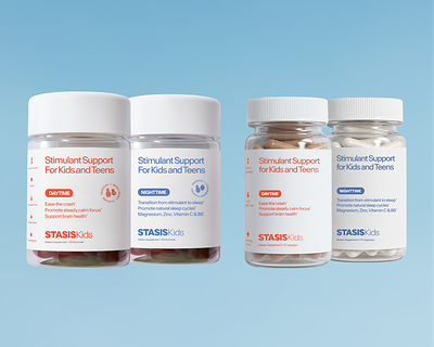Stasis introduces the first day-and-night supplement system built for children who take stimulants