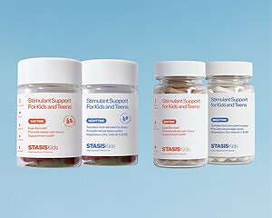 Stasis introduces the first day-and-night supplement system built for children who take stimulants