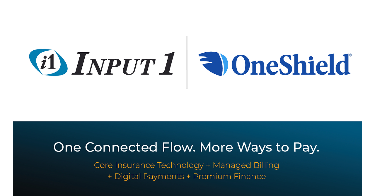 Input 1 Payments and Premium Finance Now Pre-Integrated with OneShield