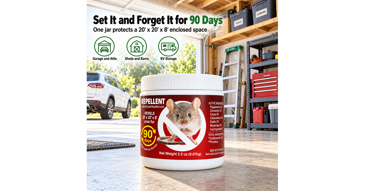 Fall Rodent Season Creates Out-of-Pocket Risk for Homeowners -- Morgan's Repellent Highlights 90-Day Pumice Technology for Mice & Rats