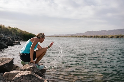 Thirst Foundation CEO Mina Guli along the Colorado River