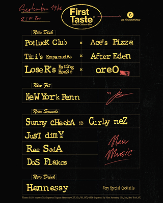First Taste 001 Line-Up