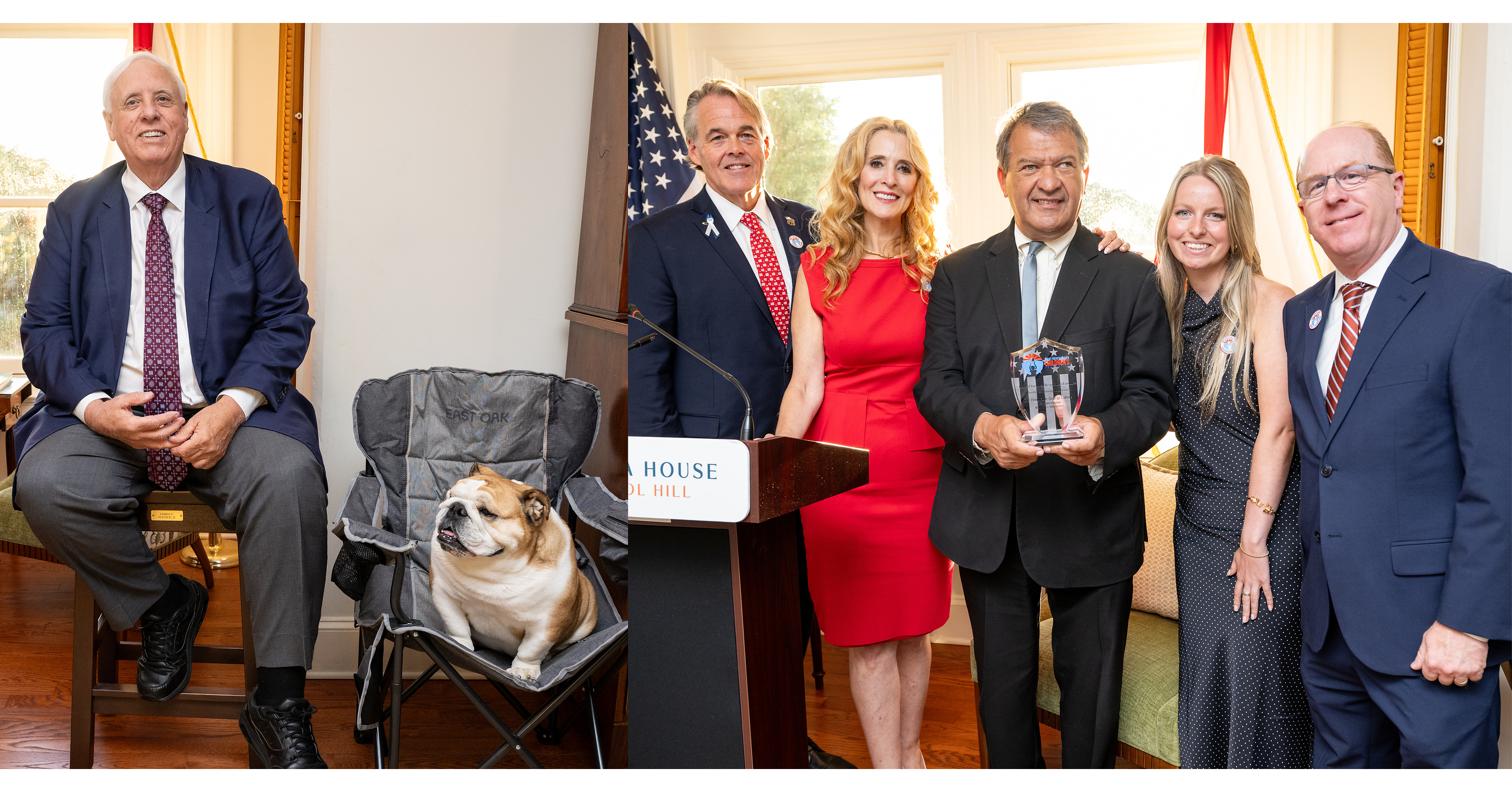 First Responders Children's Foundation Presents Inaugural United for First Responder Families Award to Senator Jim Justice and Congressman George Latimer
