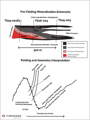 Figure 2 Highly Schematic Geological Interpretations of Tom South